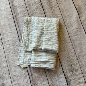 Pottery Barn Kids gray white baby blanket